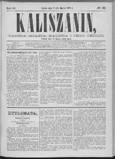 Kaliszanin : gazeta miasta Kalisza i jego okolic