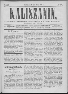 Kaliszanin : gazeta miasta Kalisza i jego okolic