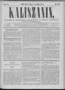 Kaliszanin : gazeta miasta Kalisza i jego okolic