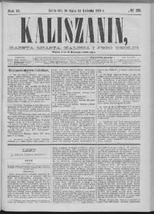 Kaliszanin : gazeta miasta Kalisza i jego okolic