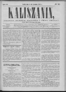 Kaliszanin : gazeta miasta Kalisza i jego okolic