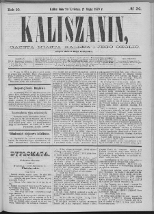 Kaliszanin : gazeta miasta Kalisza i jego okolic