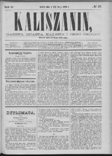 Kaliszanin : gazeta miasta Kalisza i jego okolic