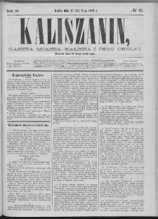 Kaliszanin : gazeta miasta Kalisza i jego okolic