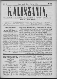 Kaliszanin : gazeta miasta Kalisza i jego okolic