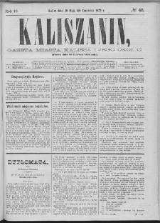 Kaliszanin : gazeta miasta Kalisza i jego okolic