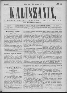 Kaliszanin : gazeta miasta Kalisza i jego okolic