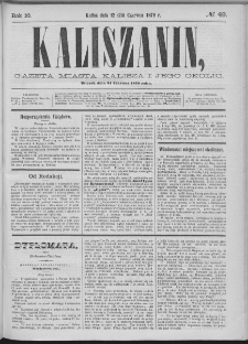 Kaliszanin : gazeta miasta Kalisza i jego okolic