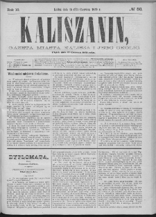 Kaliszanin : gazeta miasta Kalisza i jego okolic