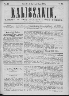 Kaliszanin : gazeta miasta Kalisza i jego okolic