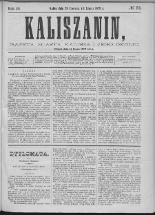 Kaliszanin : gazeta miasta Kalisza i jego okolic