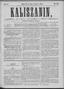 Kaliszanin : gazeta miasta Kalisza i jego okolic