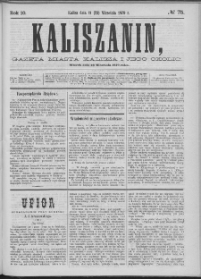 Kaliszanin : gazeta miasta Kalisza i jego okolic