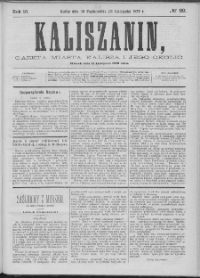 Kaliszanin : gazeta miasta Kalisza i jego okolic