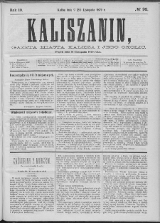 Kaliszanin : gazeta miasta Kalisza i jego okolic