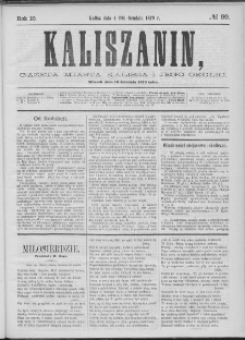 Kaliszanin : gazeta miasta Kalisza i jego okolic