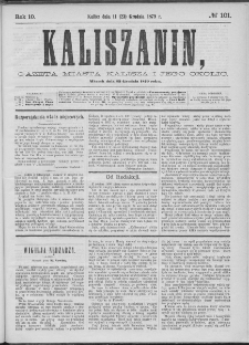 Kaliszanin : gazeta miasta Kalisza i jego okolic
