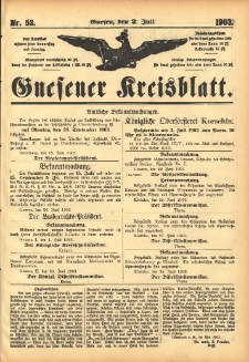 Gnesener Kreisblatt 1903.07.02 Nr53