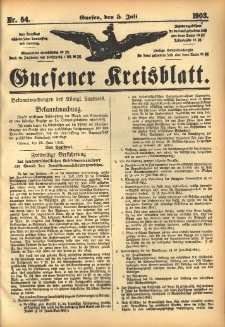 Gnesener Kreisblatt 1903.07.05 Nr54