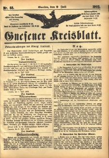 Gnesener Kreisblatt 1903.07.09 Nr55