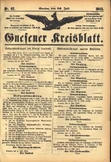 Gnesener Kreisblatt 1903.07.16 Nr57
