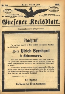 Gnesener Kreisblatt 1903.07.19 Nr58