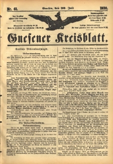 Gnesener Kreisblatt 1903.07.30 Nr61
