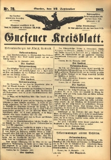 Gnesener Kreisblatt 1903.09.27 Nr78