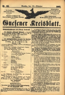 Gnesener Kreisblatt 1903.10.11 Nr82
