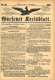 Gnesener Kreisblatt 1903.11.01 Nr88
