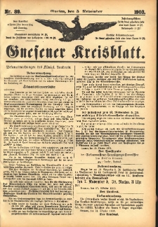 Gnesener Kreisblatt 1903.11.05 Nr89