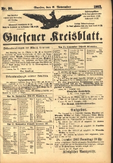 Gnesener Kreisblatt 1903.11.08 Nr90