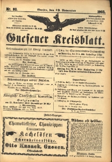Gnesener Kreisblatt 1903.11.19 Nr93
