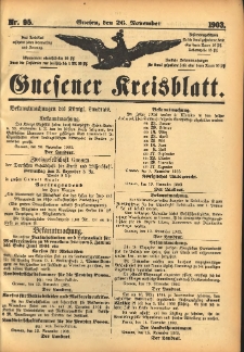 Gnesener Kreisblatt 1903.11.26 Nr95