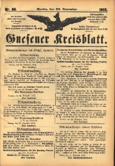 Gnesener Kreisblatt 1903.11.29 Nr96