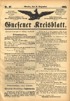 Gnesener Kreisblatt 1903.12.03 Nr97