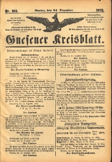 Gnesener Kreisblatt 1903.12.24 Nr103