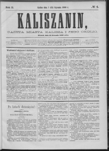 Kaliszanin : gazeta miasta Kalisza i jego okolic