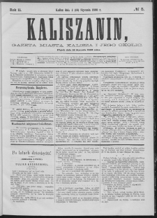 Kaliszanin : gazeta miasta Kalisza i jego okolic