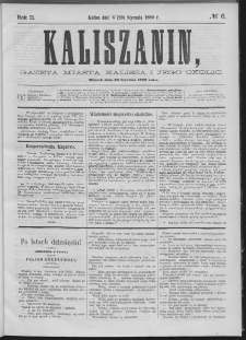 Kaliszanin : gazeta miasta Kalisza i jego okolic