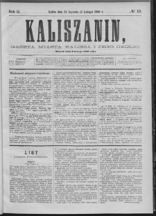 Kaliszanin : gazeta miasta Kalisza i jego okolic