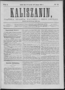 Kaliszanin : gazeta miasta Kalisza i jego okolic