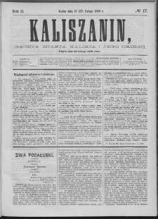 Kaliszanin : gazeta miasta Kalisza i jego okolic