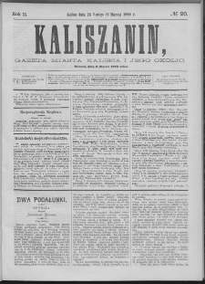 Kaliszanin : gazeta miasta Kalisza i jego okolic