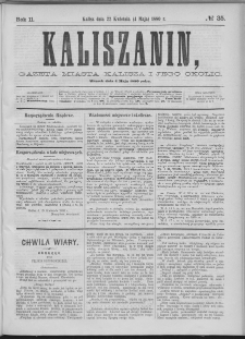 Kaliszanin : gazeta miasta Kalisza i jego okolic