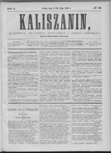 Kaliszanin : gazeta miasta Kalisza i jego okolic