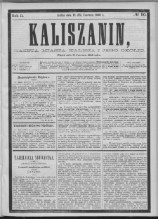 Kaliszanin : gazeta miasta Kalisza i jego okolic