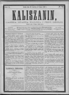 Kaliszanin : gazeta miasta Kalisza i jego okolic