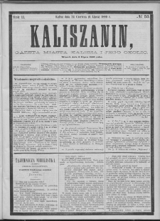 Kaliszanin : gazeta miasta Kalisza i jego okolic