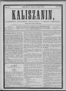 Kaliszanin : gazeta miasta Kalisza i jego okolic